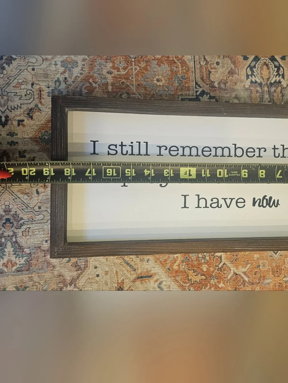 Framed PRAY with Black Script